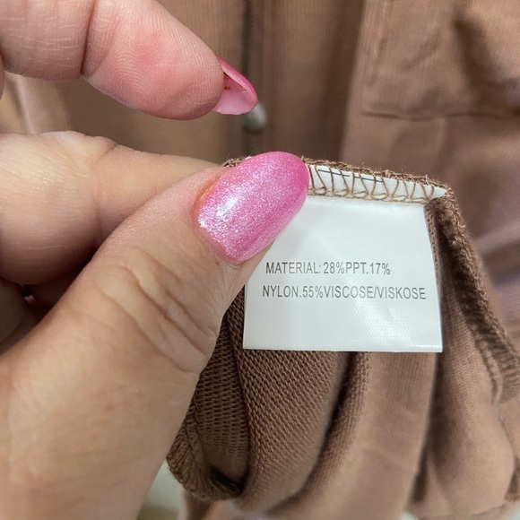 Nag goo large long cardigan long sleeve women’s sweater in rust - Picture 5 of 5